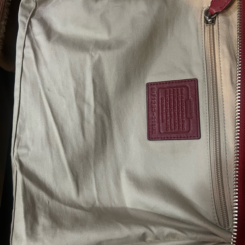 Coach Archive Legacy Dark Red Satchel Handbag With Kiss locks 2012 - Picture 13 of 14